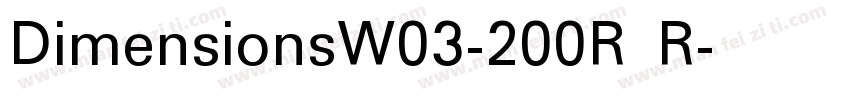 DimensionsW03-200R R字体转换